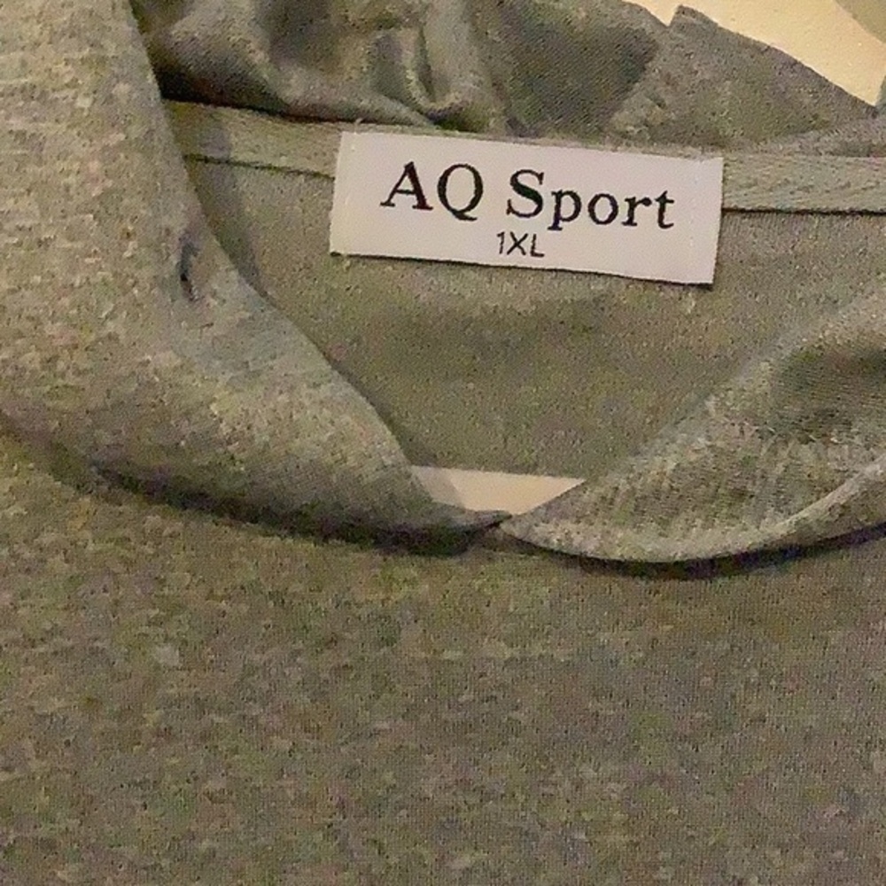 A Q .sport Gray Hoodie with Sleeve Print